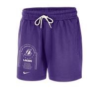 Los Angeles Lakers Club Courtside Pantalón corto de tejido Fleece Nike de la NBA - Hombre - Morado XS