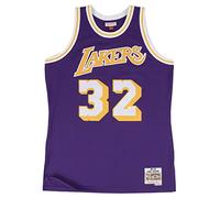 Mitchell & Ness Camiseta 'LOS ANGELES LAKERS - MAGIC JOHNSON' dorado / berenjena / blanco, Talla XXL