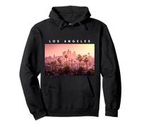 Los Ángeles Pink Sunset Downtown Palm Trees Niños Niñas Mujeres Sudadera con Capucha