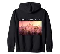 Los Ángeles Pink Sunset Downtown Palm Trees Niños Niñas Mujeres Sudadera con Capucha