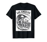 Los Ángeles Surfing Divertido Extranjero Surfista UFO Playa Surf Camiseta