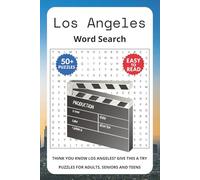 Los Angeles Word Search Puzzle Book: Word Searches with Easy to Read Print About Los Angeles, Los Angeles Landmarks, Places and More | 6x9 inches, 110 ... ... Gifts for Vacations, Holidays and Trips.