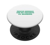 Los Animales de Rescate Son mis compañeros de Trabajo Favoritos PopSockets PopGrip Adhesivo