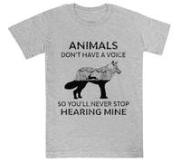 Los Animales No Tienen Voz Camiseta De Manga Corta Gris Kids tee Grey Kids tee Short Sleeve T-Shirt
