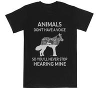 Los Animales No Tienen Voz Camiseta Negra De Manga Corta para Niños Black Kids tee Short Sleeve T-Shirt