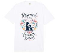 Los Animales Rescatados Son Mis Favoritos Amante Perros Comfort Colors Adult Heavyweight T-Shirt