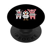 Los Animales Son mis Amigos y no me como mis Amigos PopSockets PopGrip Adhesivo