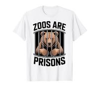 Los Anti zoológicos Son prisiones Bear Animal Liberation Declaración Camiseta