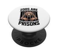 Los Anti zoológicos Son prisiones Bear Animal Liberation Declaración PopSockets PopGrip Adhesivo
