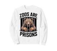 Los Anti zoológicos Son prisiones Bear Animal Liberation Declaración Sudadera