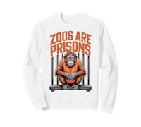 Los Anti zoológicos Son prisiones Monkey Animal Liberation Declaración Sudadera