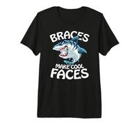 Los aparatos ortopédicos Hacen Caras geniales Chistes Divertidos del Dentista Camiseta Premium