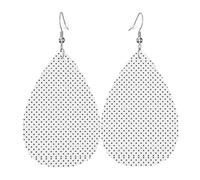 Los aretes de cuero con forma de gota para mujer son adecuados para fiestas, fiestas de vacaciones y regalos., talla única