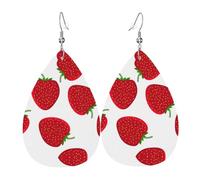 Los aretes de cuero con forma de gota para mujer son adecuados para fiestas, fiestas de vacaciones y regalos., talla única