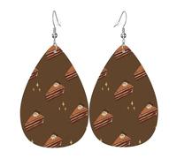 Los aretes de cuero con forma de lágrima de chocolate cuadrados son un accesorio lujoso y de moda adecuado para mujeres, mostrando encanto individual.