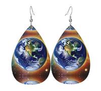 Los aretes de cuero en forma de lágrima de Cosmic Earth son un accesorio lujoso y de moda adecuado para mujeres, mostrando encanto individual.