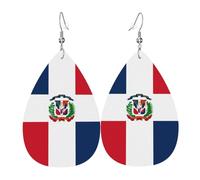 Los aretes de cuero en forma de lágrima de República Dominicana son un accesorio lujoso y de moda adecuado para mujeres, mostrando encanto individual.
