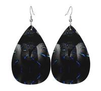 Los aretes de piel con forma de gota de serpiente 3D para mujer son adecuados para fiestas, fiestas de vacaciones y regalos., talla única