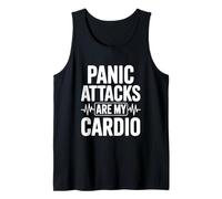 Los ataques de pánico Son mi Cardio Divertido Ansiedad Humor Camiseta sin Mangas