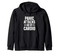 Los ataques de pánico Son mi Cardio Divertido Ansiedad Humor Sudadera con Capucha