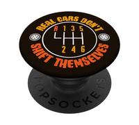 Los Autos Reales no se cambian a sí mismos 6 velocidades de transmisión Manual PopSockets PopGrip Adhesivo