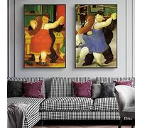 Los bailarines de Fernando Botero famoso arte en lienzo, cuadros para sala de estar, decoración del hogar, 60 x 80 cm x 2 sin marco