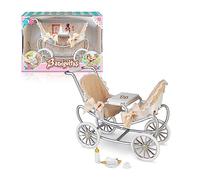 los Barriguitas - Carrito de Gemelos, Set de Juguete con Carro de Paseo para muñecas bebés, con 4 Accesorios incluidos, para niños y niñas Desde 4 años, Famosa (BFG06000)