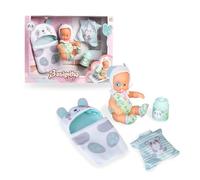los Barriguitas - Solf Trousseau, Mini Muñeca Bebé Vestida como un Precioso Osito Panda, Cuerpo Blandito con Capucha de Quita y Pon y Decoración en la Carita, Niños de 2 años+, Famosa (BFG12000)