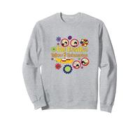 Los Beatles - Amarillo Submarine Círculos Sudadera, Unisex para Adultos, Gris Jaspeado, XXL