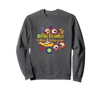 Los Beatles - Amarillo Submarine Círculos Sudadera, Unisex para Adultos, Jaspeado Oscuro, XL