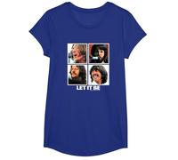 Los Beatles Déjalo Ser Camiseta, Niñas, Azul Real, M