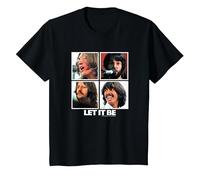 Los Beatles Déjalo Ser Camiseta, Niños, Negro, 8 años