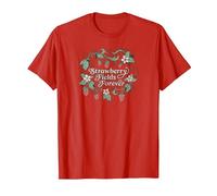 Los Beatles - Strawberry Fields Forever Camiseta, Hombre, Rojo, S