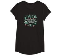 Los Beatles - Strawberry Fields Forever Camiseta, Niñas, Negro, L