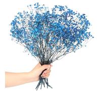 Los Bebés Respiran Ramos de Flores Secas 70g 2000+Natural Dried Flowers Baby's Breath La Verdadera Rama Gypsophila Jarrón Mesa Bodas Fiesta Jardín DIY Guirnaldas Flores Decoración Hogar(Azul Tesoro)