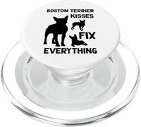 Los Besos de Boston Terrier arreglan Todo Boston Terrie mamá PopSockets PopGrip para MagSafe