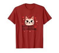 Los Besos de Gatito lo arreglan Todo - Cute Cat Love Camiseta, Hombre, Arándano, M
