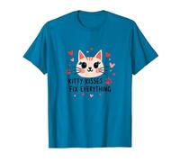 Los Besos de Gatito lo arreglan Todo - Cute Cat Love Camiseta, Hombre, Zafiro, 3XL