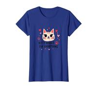 Los Besos de Gatito lo arreglan Todo - Cute Cat Love Camiseta, Mujer, Azul Real, M
