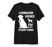 Los Besos de Labrador lo arreglan Todo. Camiseta Premium