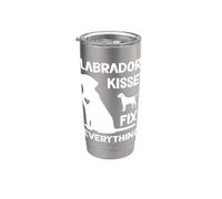 Los besos de labrador lo arreglan todo. Vaso térmico de acero inoxidable de doble pared