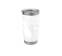 Los besos de labrador lo arreglan todo. Vaso térmico de acero inoxidable de doble pared