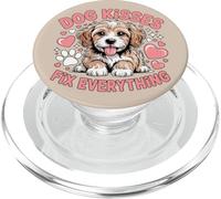 Los Besos de Perro arreglan Todo, Lindas Patas de corazón de Cachorro PopSockets PopGrip para MagSafe