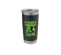 Los besos hacen que todos los días se sientan afortunados en el Día de Vaso térmico de acero inoxidable de doble pared