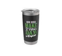 Los besos irlandeses hacen que el día de San Patricio sea mágico Vaso térmico de acero inoxidable de doble pared