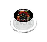 Los bocadillos me Hacen más Agradable Mapache Salvaje Comida rápida Snack Lover PopSockets PopGrip para MagSafe