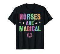 LOS Bonitos Caballos Son MÁGICOS: Equestrian Farm Cowgirl Gallop Team Camiseta
