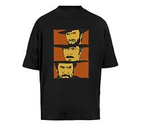 los Bueno, el Malo y el Feo Art - Película Unisex Camiseta Holgada Mangas Cortas Hombre Mujer Negra Baggy T-Shirt Short Sleeves Black