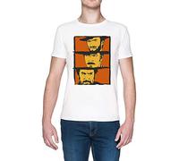 Los Bueno, El Malo Y Los Feo Art Blanca Hombre Camiseta Tamaño L White Men's tee Size L