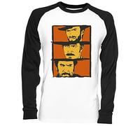 Los Bueno, El Malo Y Los Feo Art Blance Camiseta De Béisbol Unisex Tamaño XL White Baseball tee Tshirt Unisex Size XL